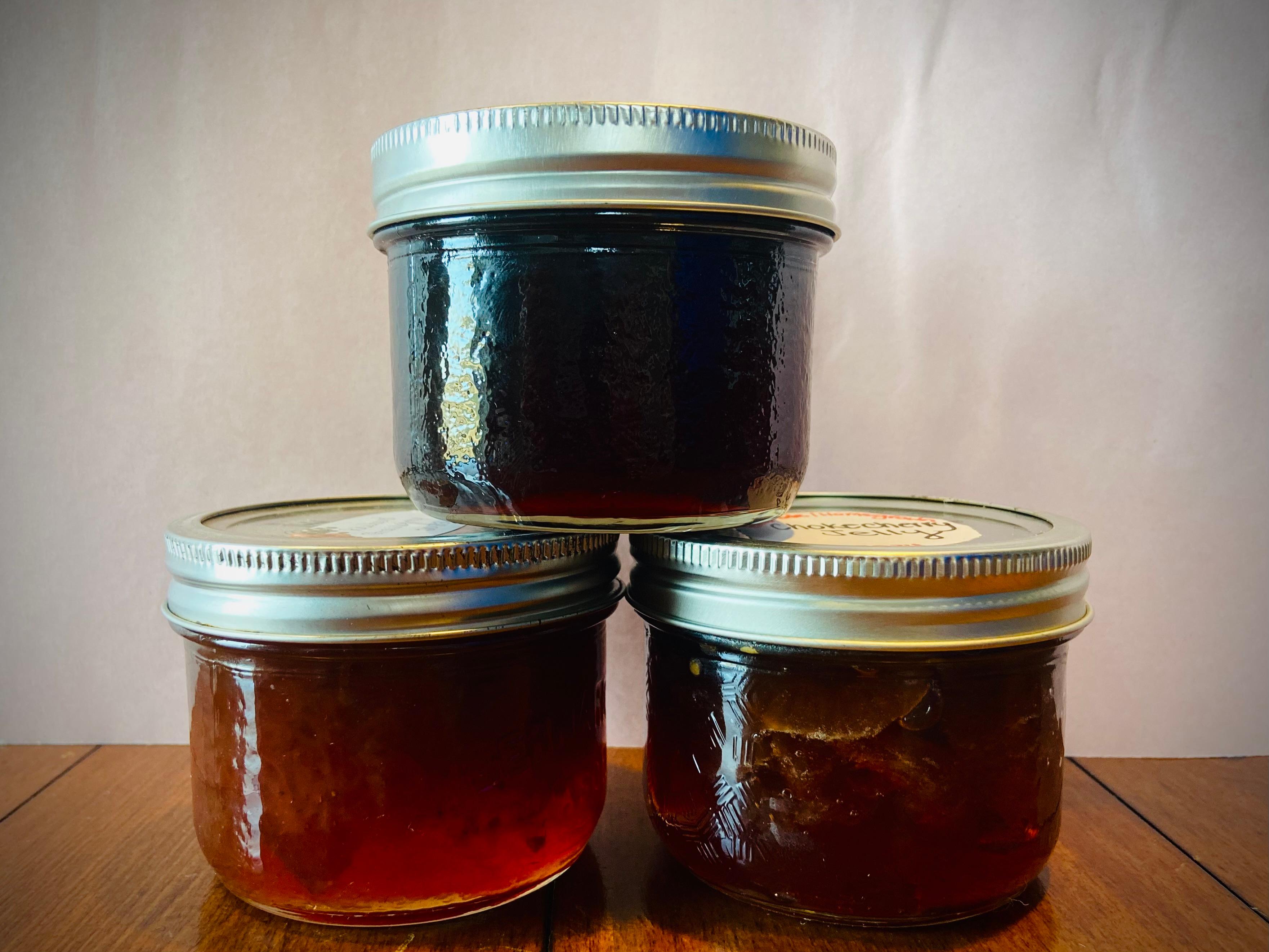 Photo of chokecherry and cherry jelly