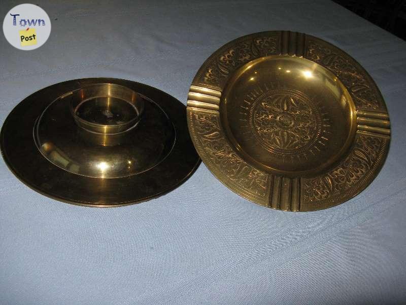 Photo of SET of 2 BRASS ORNAMENTAL TRAYS