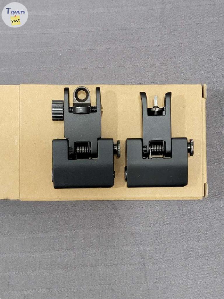 Photo of Flip up iron sights (both front and rear)